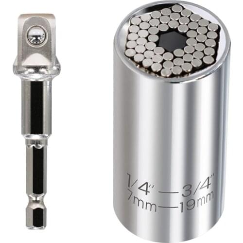 Manual Electric Universal Magic Sleeve 7~19mm Range of Special-shaped Screw Removal Chromium -vanadium Steel SHENGZUAN