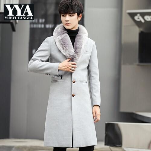 YueYueAngel Men's Trench Coats