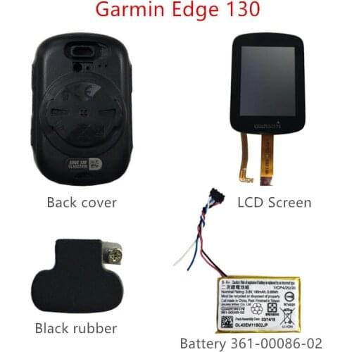 Original Back Cover without battery /LCD Screen /Waterproof Rubber /Battery for Garmin Edge 130 GPS Bike Computer Repair parts