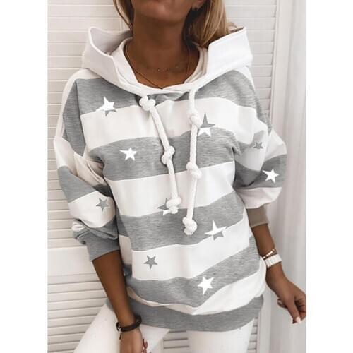 ZITY Women Daily Casual Hooded Sweatshirt Oversized Hoodie Long Sleeve Casual Pullover Tops Fall Hoodeis Hoodies Sweatshir
