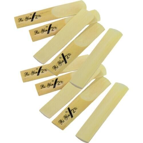 10 Pieces Bamboo Alto Saxophones Sax Reed Strength 2.5 2-1/2 Reeds