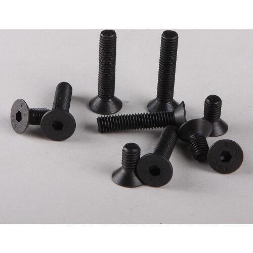 25PCS Cheap 10.9 Ping Cup Screws Countersunk Head Flat Head Hex Socket Head Cap Screws M4 * 10