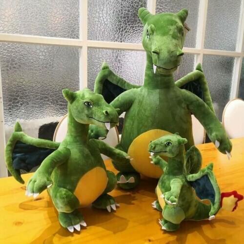 30/45cm Stuffed Toy Fire-breathing Dragon Plush Toy Soft Cartoon Dangerous Dragon Super Lifelike Plush Toys For Childrens Gift