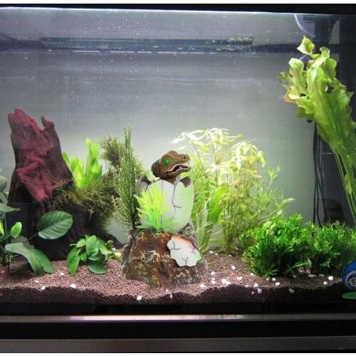Aquarium Fish Tank Decoration Baby Dinosaur Oxygen Air Operated Wheel Ornament