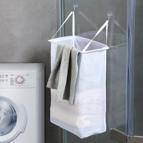Home Wall Mounted Laundry Basket Dirty Clothes Storage Basket Bucket Toy Dust Bucket Laundry Hamper Dirty Clothes Storage