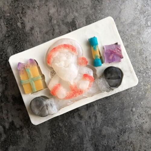 Santa Claus gift box shape liquid silicone mold, fondant soft clay epoxy glue