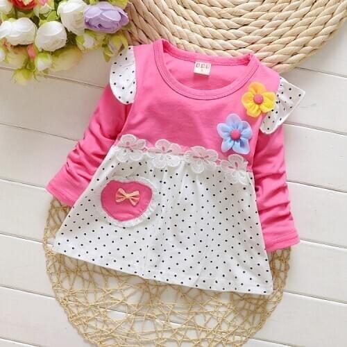 Baby girl long-sleeved T shirt in spring and autumn, 2018