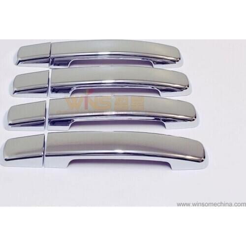 Chrome One/ No Keyhole Door Handle Cover Garnish Trim For Nissan Navara D40 Frontier 2006-2014 Car Styling Accessories