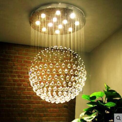 Crystal chandeliers round modern simple warm aisle duplex stairs bedroom clothing store living room restaurant chandeliers