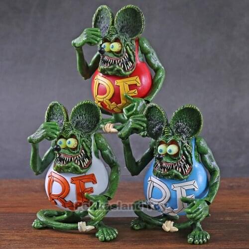 Rat Fink Mouse PVC Action Figure Collectible Model Toy Doll Decorations