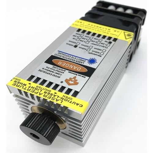 7W laser head laser module for wood, stainless steel and oxidized metal engraving, blue laser engraving tool, with PWM/TTL