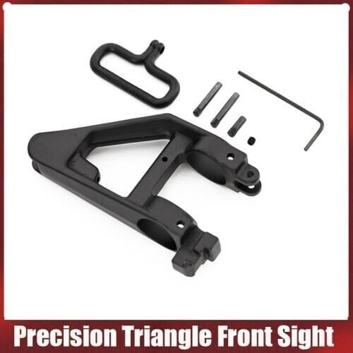 Magorui AR15 M4/M16 Front Triangle Sight Rifle Metal Front Iron Sight Triangle +Sling Swivels for Airsoft Hunting Fit M Serie