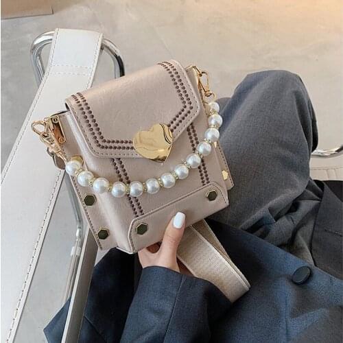 Mini PU Leather Bucket Bags For Women 2020 Luxury Thick Chain Crossbody Shoulder Handbags Female Travel Cross Body Bag