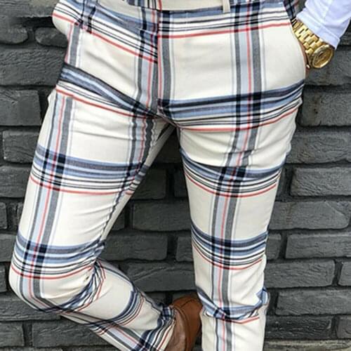 Fashion Mencolor Square Trousers Jogger Pants Fashion Sports Gym Workout Hip Hop Track Trousers Long Slacks Male Boy Cool Pants