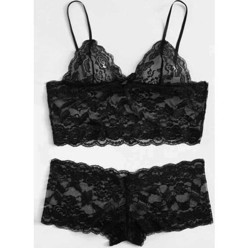 1 Set Fashion Womens Lace Sleepwear Lingerie Tops Shorts Set Babydoll Pajamas Sports Underwear Nightwear Sports Bras