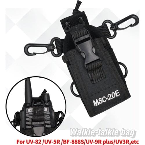 MSC-20E Nylon Multi-Function Pouch Bag Holster Carry Case for Mototrola BaoFeng 888S UV-5R UV-82 UV-9R Plus bf888S Walkie Talkie