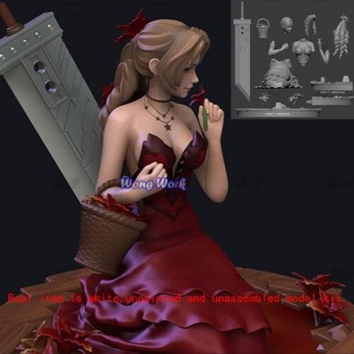 Wong Work Unpainted 1/6 Scale 21cmH Dress Style 3D Printing Unassembled Garage Kits GK Model Kit Figure Statue TTG-210422-47