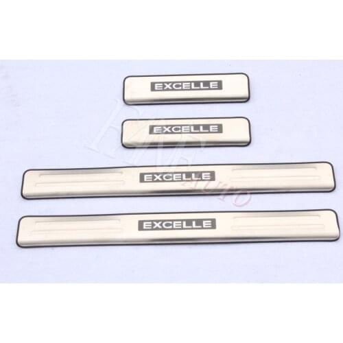 Stainless Steel Led Door Sill Scuff Plate Guard Protector Trim For Buick Excelle GT 2015-2019