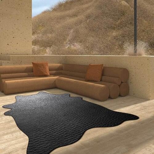 Irregular shaped printed Rug imitation animal fur tiger pattern carpets for living room bedroom Area Rugs Kids bedside floor mat