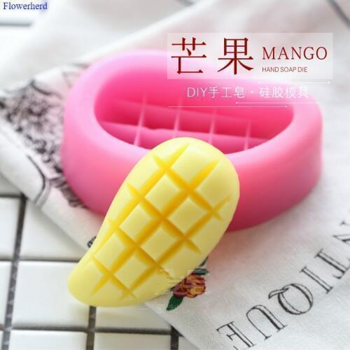 New Single Hole Mango DIY Handmade Soap Silicone Mold New Fruit Soap Silicone Mold Fondant Cake Mold Chocolate Biscuit Mold