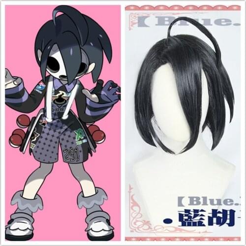 Anime Game Sword/Shield Cosplay Leader Allister Wig High-temperature Fiber Black Grey Hair+free hair cap