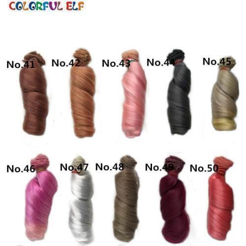 BJD Wig 100x15cm can choos color 1pcs Doll Hair