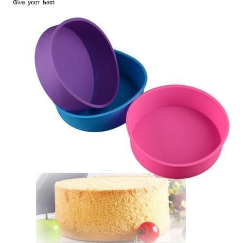 Silicone Round Circular Shape Cake Mold Bakeware Baking Tool For Brownie Chiffon Sponge Cakes baking pan assadeira