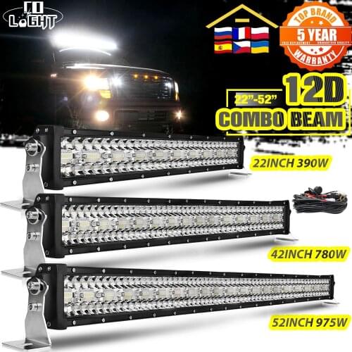 CO LIGHT Led Light Bar/Work Light 22"-52" Led Bar 3-Row Combo Driving LED Bar For Truck Offroad Tractor 4x4 SUV ATV Boat 12V 24V