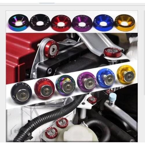 10PCS M6 JDM Car Modified Hex Fasteners Fender Washer Car styling for Dacia duster mcv 2 dokker Porsche cayenne macan 911 997