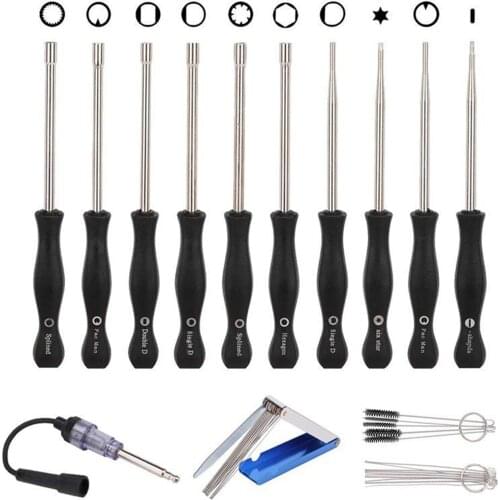 10Pcs Carburetor Adjustment Tool Kit, Carb Adjustment Screwdriver Tool with Carburetor Cleaning Brush, Ignition Spark Tester