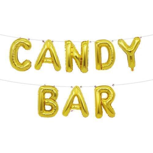 16 Inch CANDY BAR Aluminum Foil Balloon Alphabet Set Baby Birthday Lollipop Party Decoration arrangement