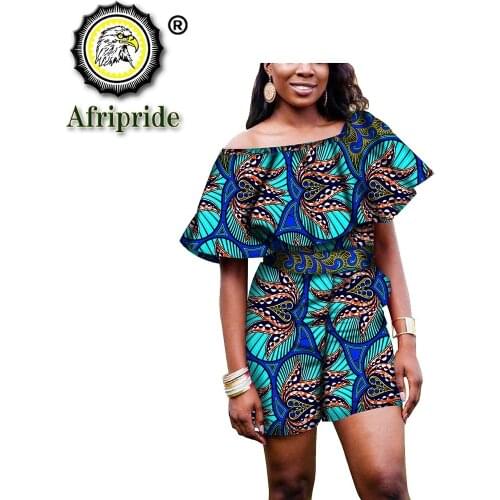 2020 african clothes for women 2-piece set ankara top+ print pants dashiki outfit african fabric plus size party wear S1826017