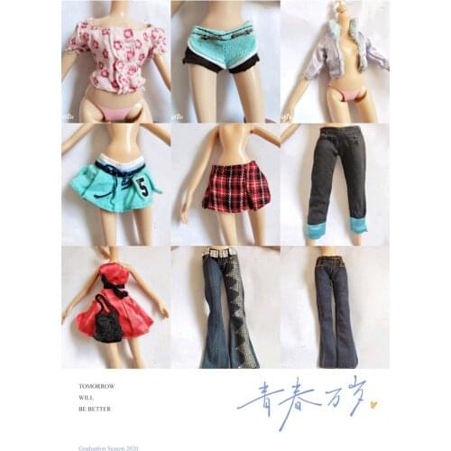 30cm doll bratz doll Monster High School Doll Clothes Skirt Suit Replacement Play Clothes