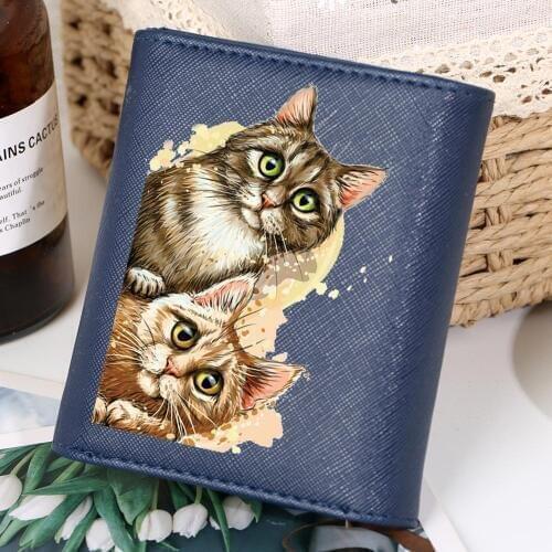 3D Cartoon Cat Face Women Wallet Coin Purse Fashion Card Holder Small Slim Female Wallets Ladies Purse Clutch Carteira Feminina