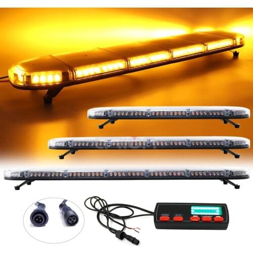 42" 50" 60" 69" 78" Rooftop Truck Car LED Emergency Warning Light Bar Flashing Strobe Signal Lamp Amber Red Blue 84cm to 221cm