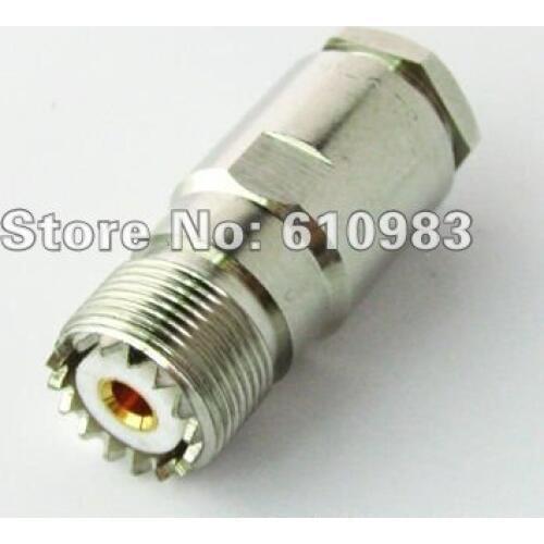 5 pieces/lot) wholesale UHF female Jack connector nickelplated straight for cable