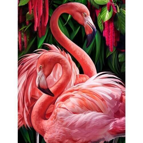 5D DIY Diamond Painting Flamingo Cross stitch Kit Full Drill Diamond Embroidery Animals Mosaic Picture of Rhinestones Home Decor
