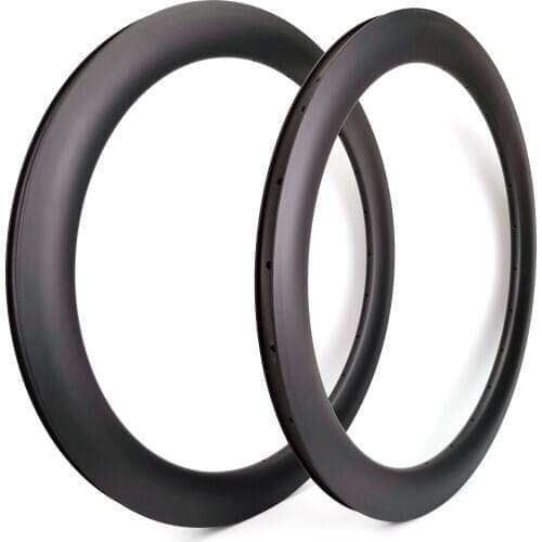 700c Carbon Single Rim 60mm depth 25mm width road disc brake bike rims Clincher/Tubular Road bike carbon rim UD matte finish