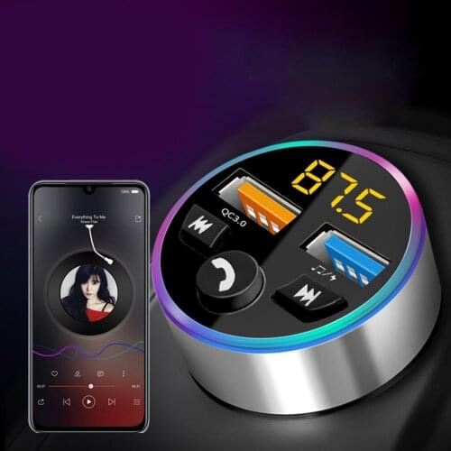 Car MP3 Player Charger Wireless Bluetooth-compatible Transmitter FM Dual USB Handfree Call