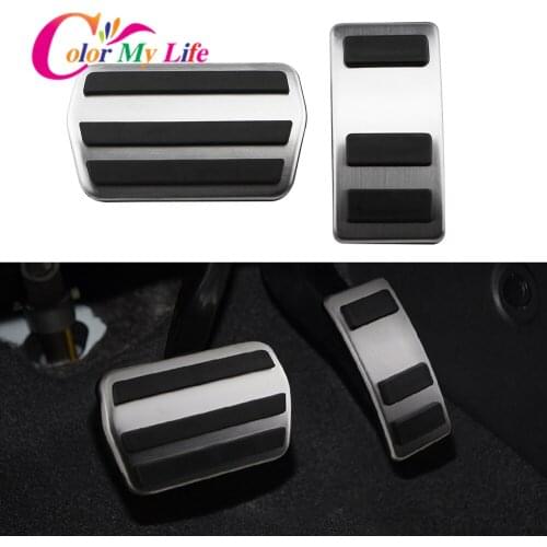 Color My Life AT Car Pedals for Ford Focus 4 MK4 2018 2019 2020 2021 Stainless Steel Auto Pedal Protection Cover Accessories
