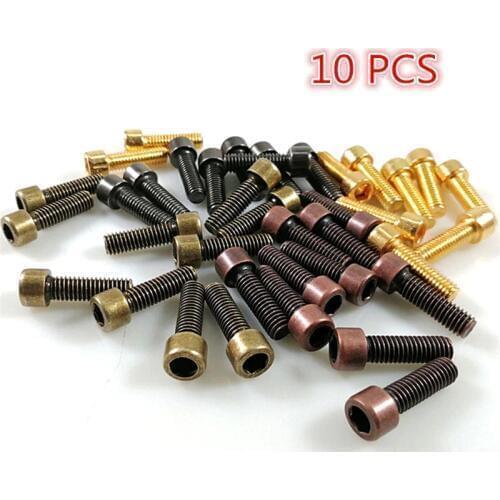 Car style retro brown bronze color black gold moto screw M6 motorbike decoration vintage scooter part motorcycle decal screw 6MM