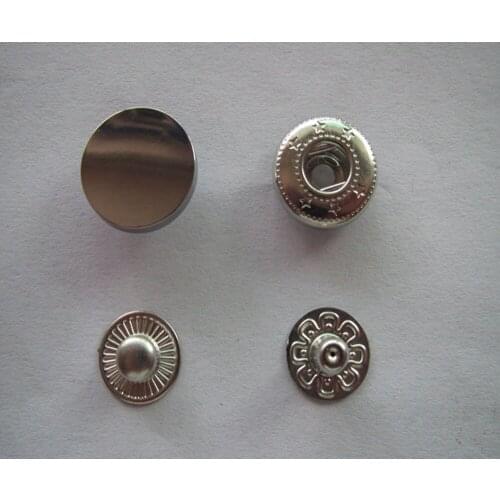 Free shipping 15mm zinc alloy snap button plating silver press Jacket eiderdown button high grade 100set