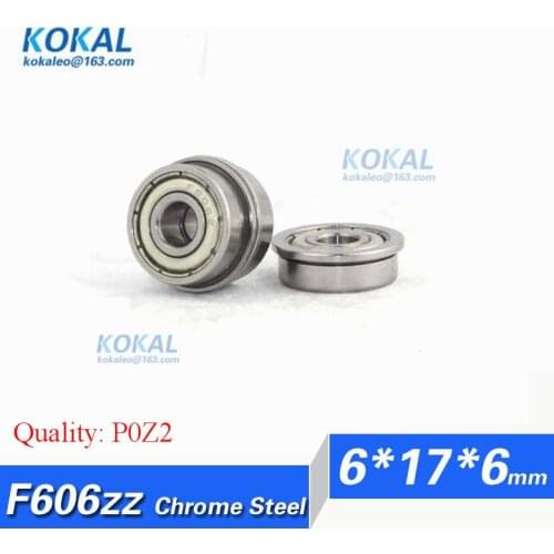 [CMF606ZZ-P2]Free Shipping 10pcs Gcr15 flange bushing deep ball bearing steel F606ZZ F606 F606ZZ DDLF-1760ZZ 6*17*19*6*1.2mm