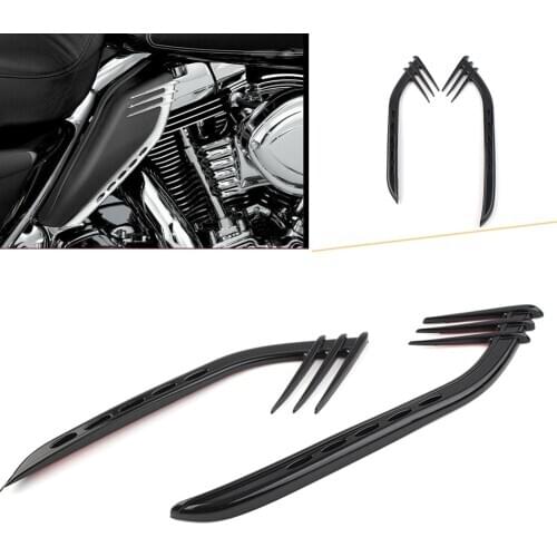Black Motorcycle Mid-Frame Air Deflectors Accents Decoration Trims for Harley Road Glide CVO Ultra FLTRUSE Decorate Accessories