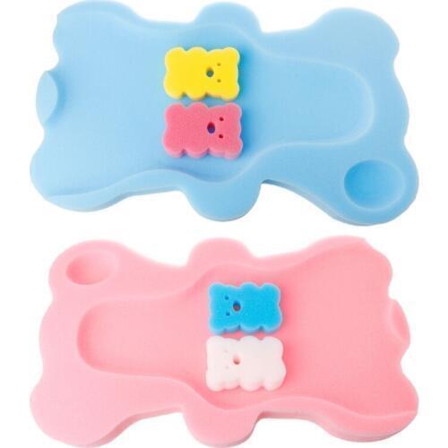 Baby Bath Seat Infant Non Slip Soft Bath Foam Pad Mat Body Cushion Sponge Non-Slip Bathtub Mat Safety Security Bathtub Seat