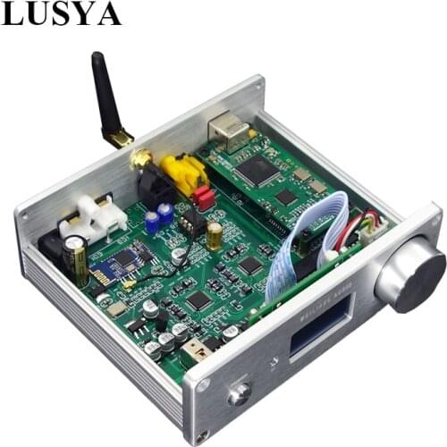 Dual AK4493EQ DSD DAC Bluetooth 5.0 APTX-HD Wireless Player Coaxial fiber DAC support XMOS Amanero USB with OLED Display T0804