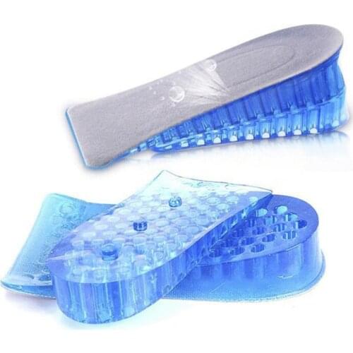 2-layer Height Increase Insole Silicone Heel Cushion Inserts Gel Heel Pads Taller Height Lift Comfy Unisex Men Women Shoes Insol