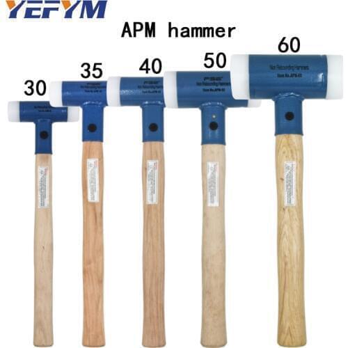 30mm-60mm Double Face Tap Nylon Hammer For Multifunctional hand tool hard plastic and Walnut wood handle diameter tools