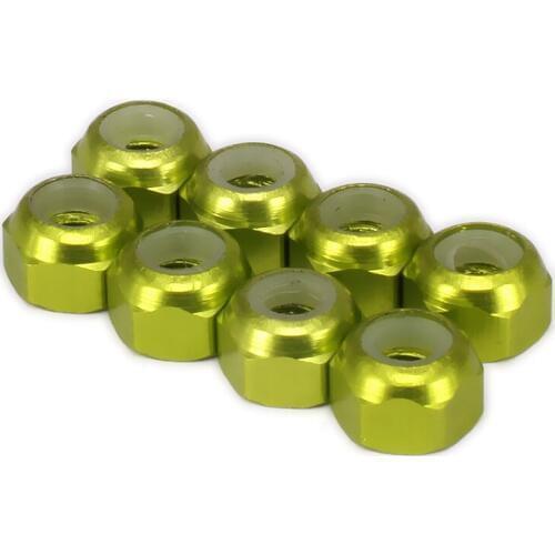 RCAWD Alloy Wheel Lock Nut M3 For RC Hobby Model Car 1/10 Kyosho Optima Himoto Big Foot Monster Truck E10Mtl E10Mt E10Bp