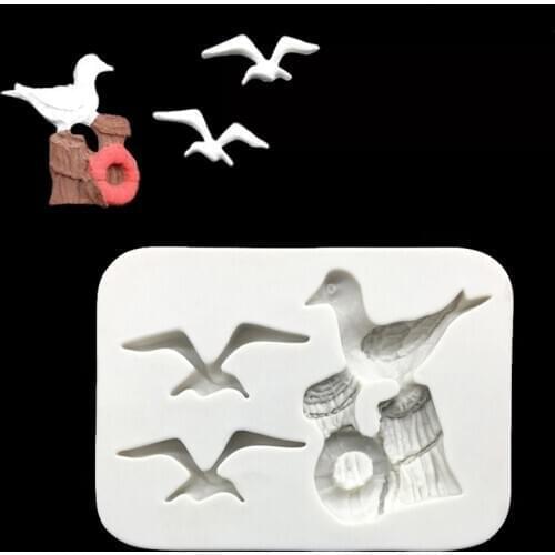 Seagull Shape Cake Fondant Decorating Tools, Silicone Mold For Cake Craft, Silicone Soap Mold